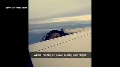 A levegőben vált le a repülő motorjának borítása