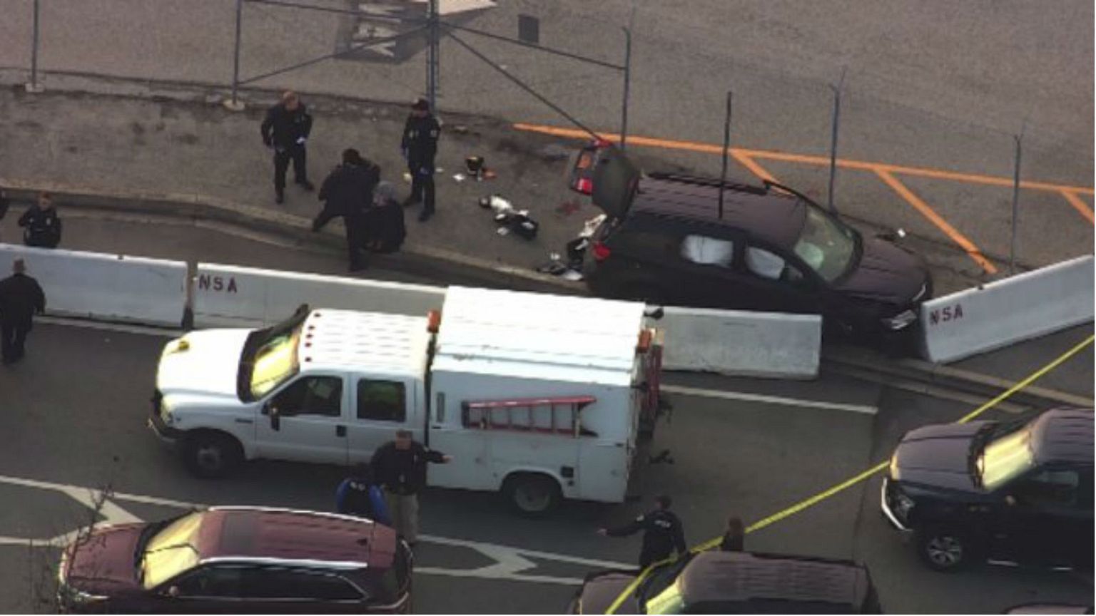 'Three in custody' after shooting outside US spy agency headquarters