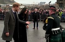Prince Harry and Meghan Markle meet Cruachan IV in Edinburgh