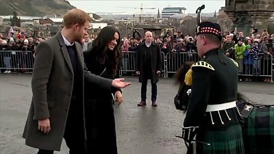 Prince Harry and Meghan Markle meet Cruachan IV in Edinburgh