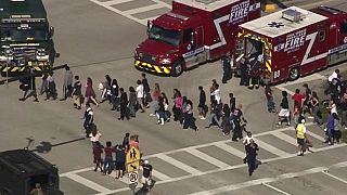 Marjory Stoneman Douglas High School during a shooting incident in Parkland