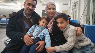 Une famille syrienne réfugiée en Grèce