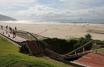 Tempestade provoca inclusive colpaso da ciclovia de São Conrado