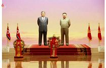 مراسم جشن تولد رهبر پیشین کره شمالی