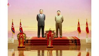 مراسم جشن تولد رهبر پیشین کره شمالی