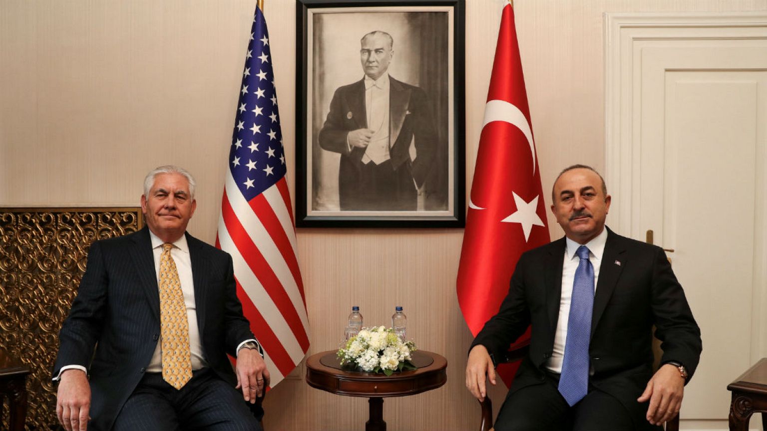 Mevlut Cavusoglu meets U.S. Secretary of State Rex Tillerson 
