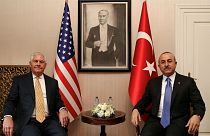 Mevlut Cavusoglu meets U.S. Secretary of State Rex Tillerson