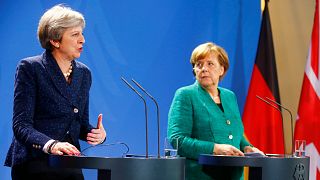 Merkel and May address media after Brexit talks 