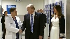 Trump meglátogatta a lövöldözés sérültjeit