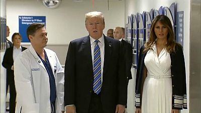 Visita sorpresa de Trump a los heridos en el tiroteo de Parkland