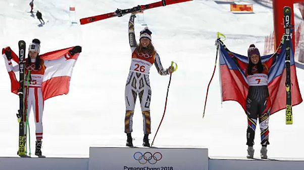 Ledecká, a heroína do Super-Gigante de esqui alpino Ledecká, a heroína do Super-Gigante de esqui alpino