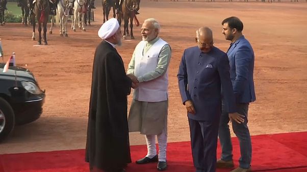 India: il presidente iraniano Rohani incontra Modi India: il presidente iraniano Rohani incontra Modi