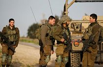 سربازان اسرائیلی در نزدیکی مرز با نوار غزه