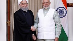 Hassan Rohani en visite en Inde