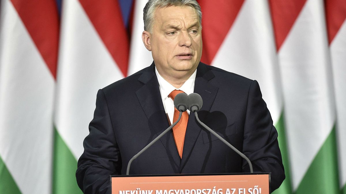 Orbán Viktor évértékelő beszédet mond a Várkert Bazárban