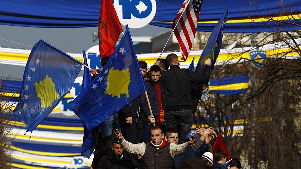 Kosova bağımsızlığının 10. yılını coşkuyla kutladı Kosova bağımsızlığının 10. yılını coşkuyla kutladı