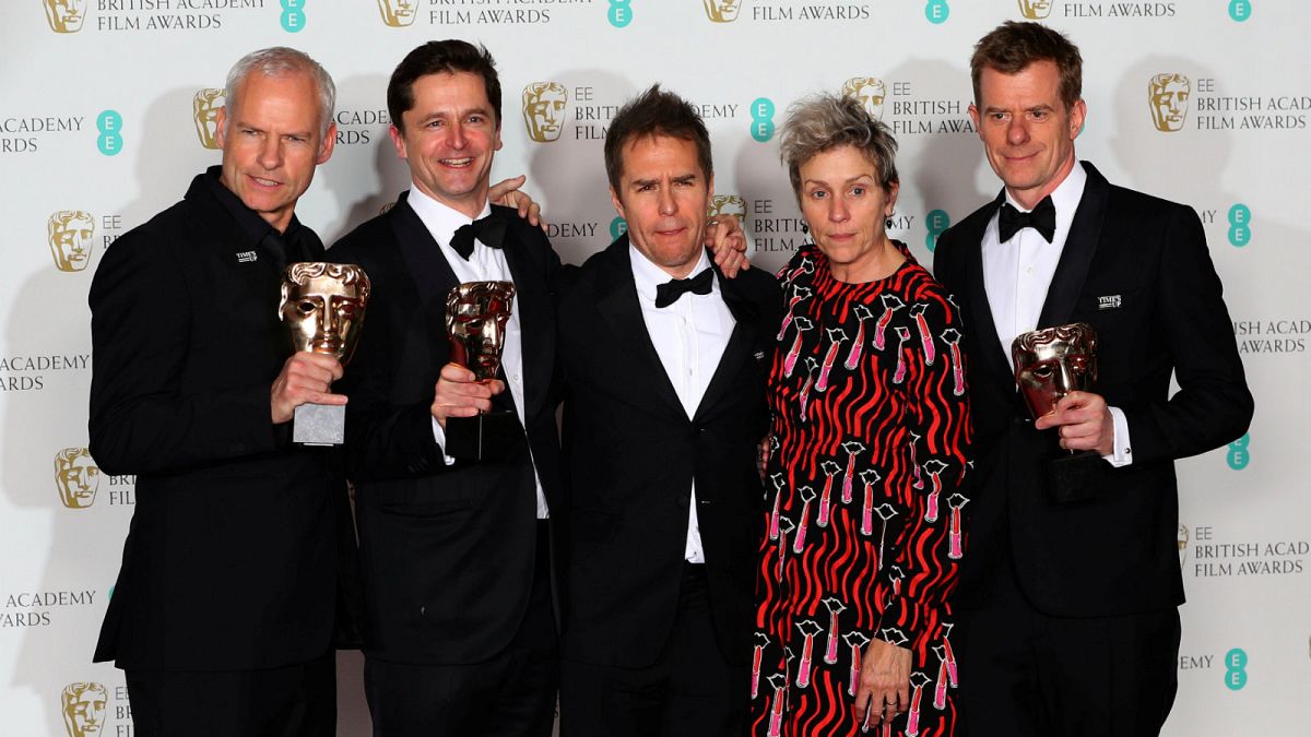 Dark comedy Three Billboards scoops most prizes at BAFTAs