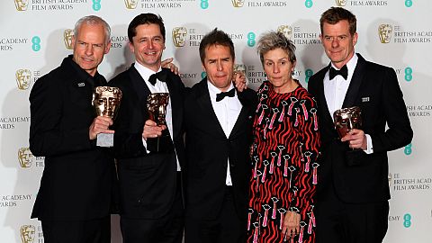 Dark comedy Three Billboards scoops most prizes at BAFTAs
