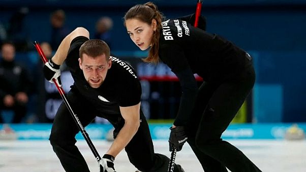 Aleksander Krushelnitckii, l'atleta sotto accusa, con la moglie Aleksander Krushelnitckii, l'atleta sotto accusa, con la moglie