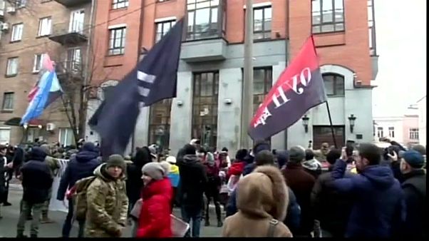 Погромы российских объектов в Киеве Погромы российских объектов в Киеве