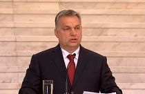 Orban speaking in Bulgaria