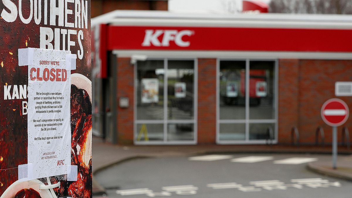 A KFC restaurant in Coalville, Britain, is closed on February 19, 2016.