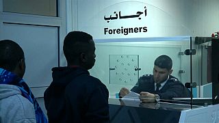 Migranten bei ihrer Ausreise aus Libyen