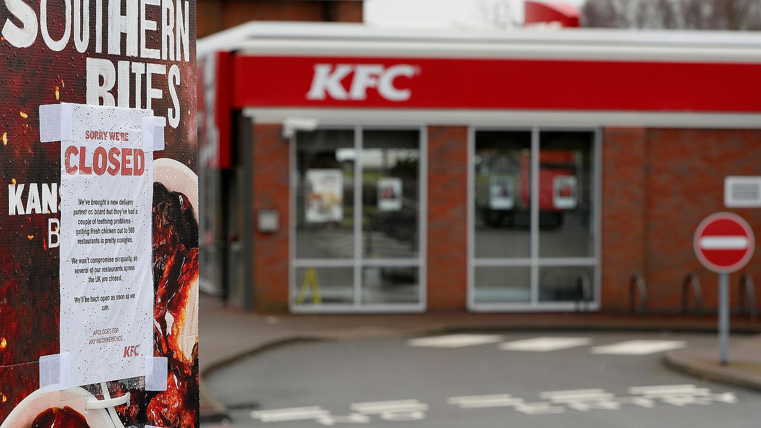 Kentucky Fried Chicken gehen die Hühnchen aus