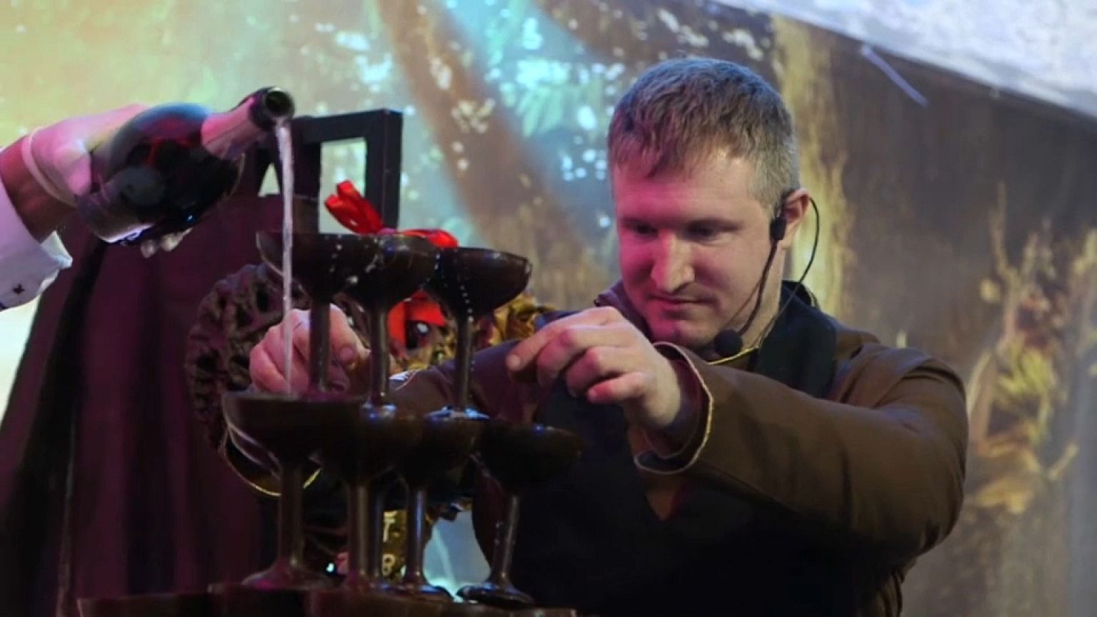 Glass of choco wine? Croatian delights crowds with chocolate wine glasses 