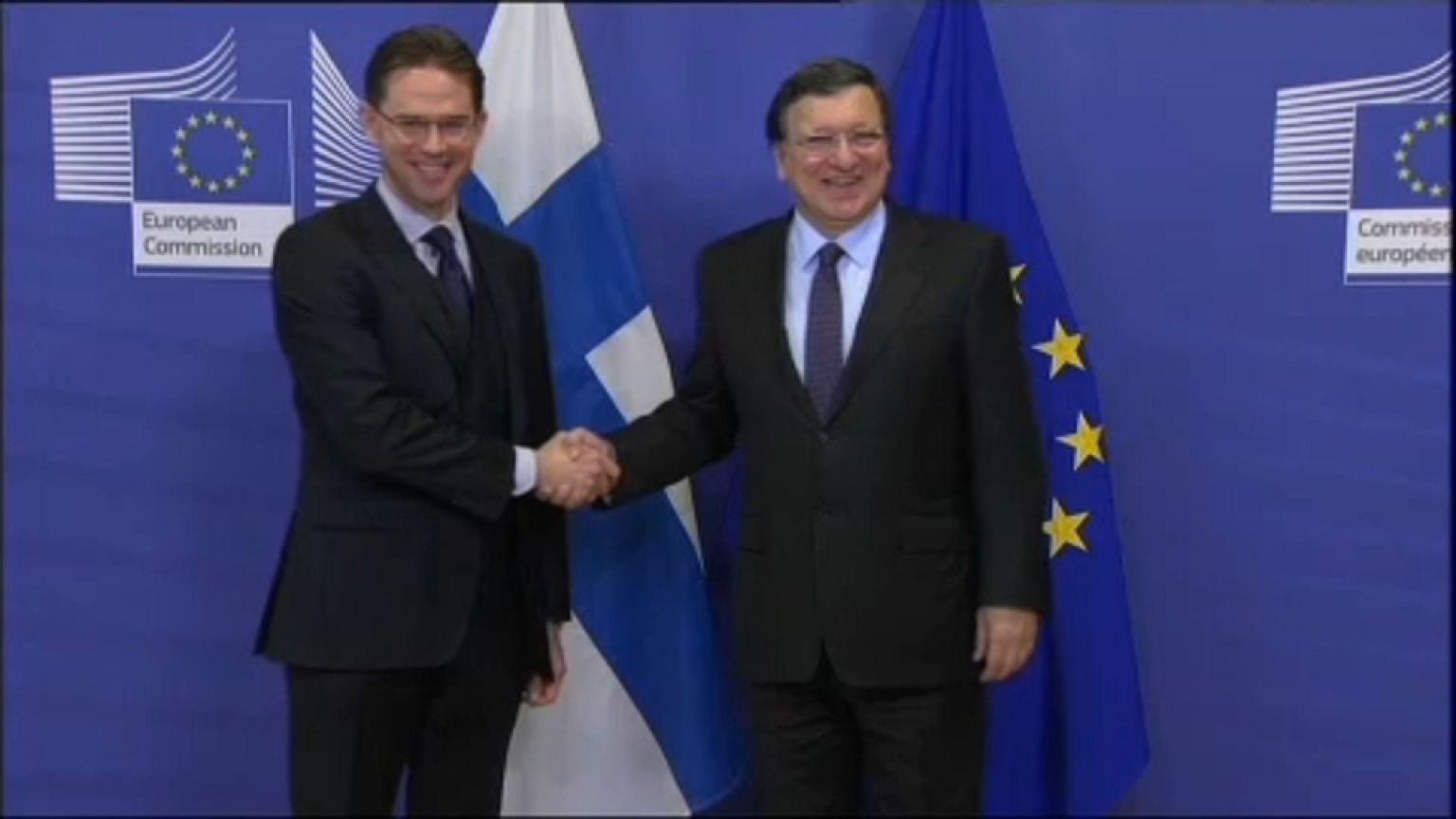 Jose Manuel Barroso, con el actual vicepresidente de la CE, Jyrki Katainen