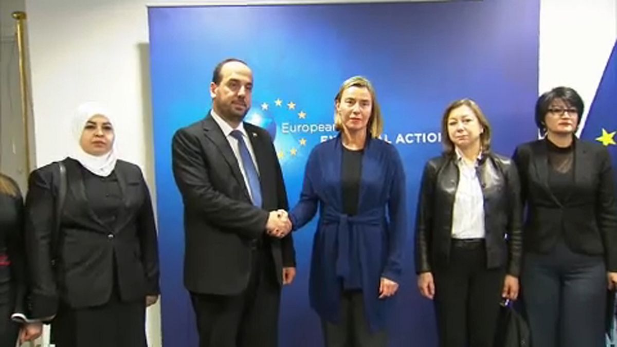Nasr al-Hariri e Federica Mogherini
