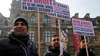 تظاهرات مدافعان حقوق پناهجویان در فرانسه