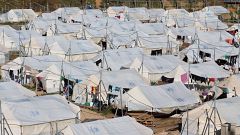 Campo de refugiados en Grecia