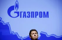 Alekszej Miller, a Gazprom vezetője egy 2015-ös sajtókonferencián
