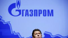 Alekszej Miller, a Gazprom vezetője egy 2015-ös sajtókonferencián