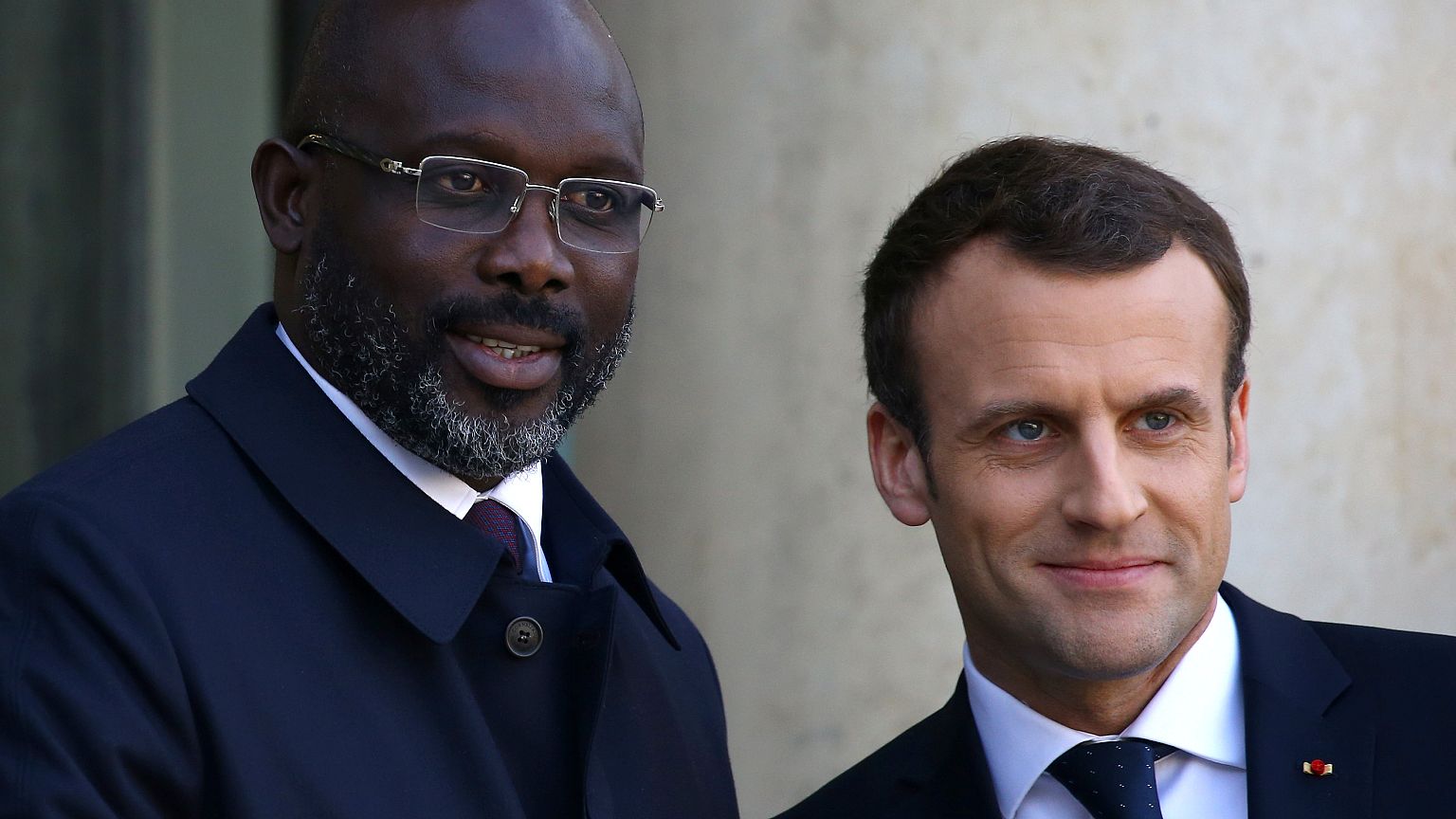 George Weah en visite à Paris