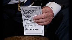 Las notas de Trump para mostrar empatía 