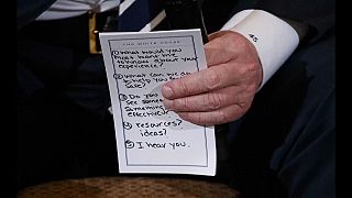 Las notas de Trump para mostrar empatía