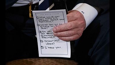 Las notas de Trump para mostrar empatía 