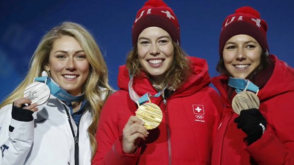 Suiza consigue el oro en combinada de esquí alpino Suiza consigue el oro en combinada de esquí alpino