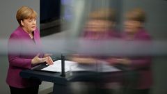 Angela Merkel am Donnerstag im Bundestag