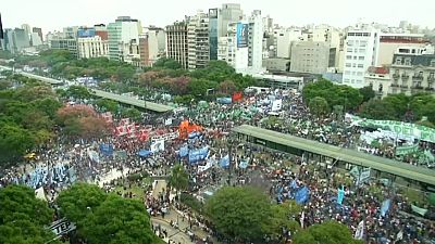Protestos contra Macri em Buenos Aires