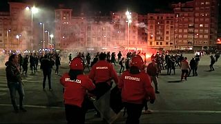 Spanish policeman dies in football violence