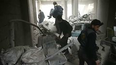 Syria: At least 500 civilians have been killed during a week of bombing raids in the besieged enclave of Eastern Ghouta
