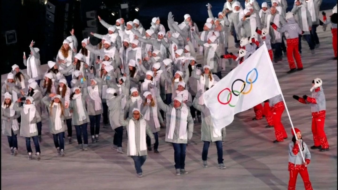 Jeux olympiques Drapeau cinq anneaux Bannière d'équipe à double