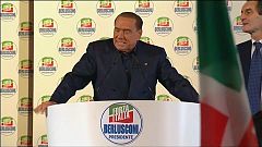 Mitin de Berlusconi en el último fin de semana de campaña en Italia
