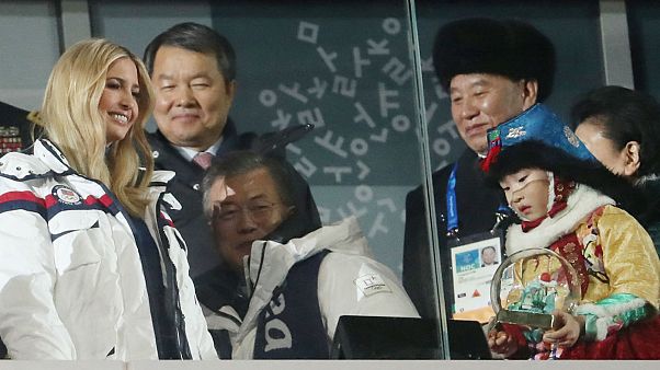 Ivanka Trump South Korean Moon Jae-in and Kim Yong Chol North Korea Ivanka Trump South Korean Moon Jae-in and Kim Yong Chol North Korea