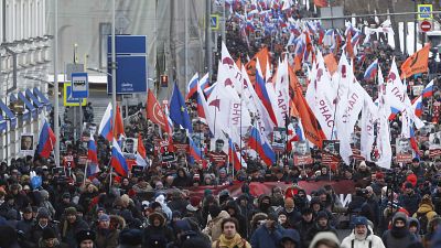 Mόσχα: Διαδήλωση στη μνήμη του Μπορίς Νεμτσόφ