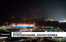 Фейерверк в честь закрытия Олимпийских игр в Пхёнчхане