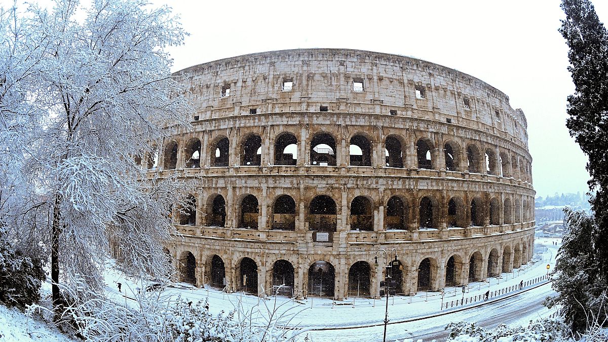 Снегопад в Риме 